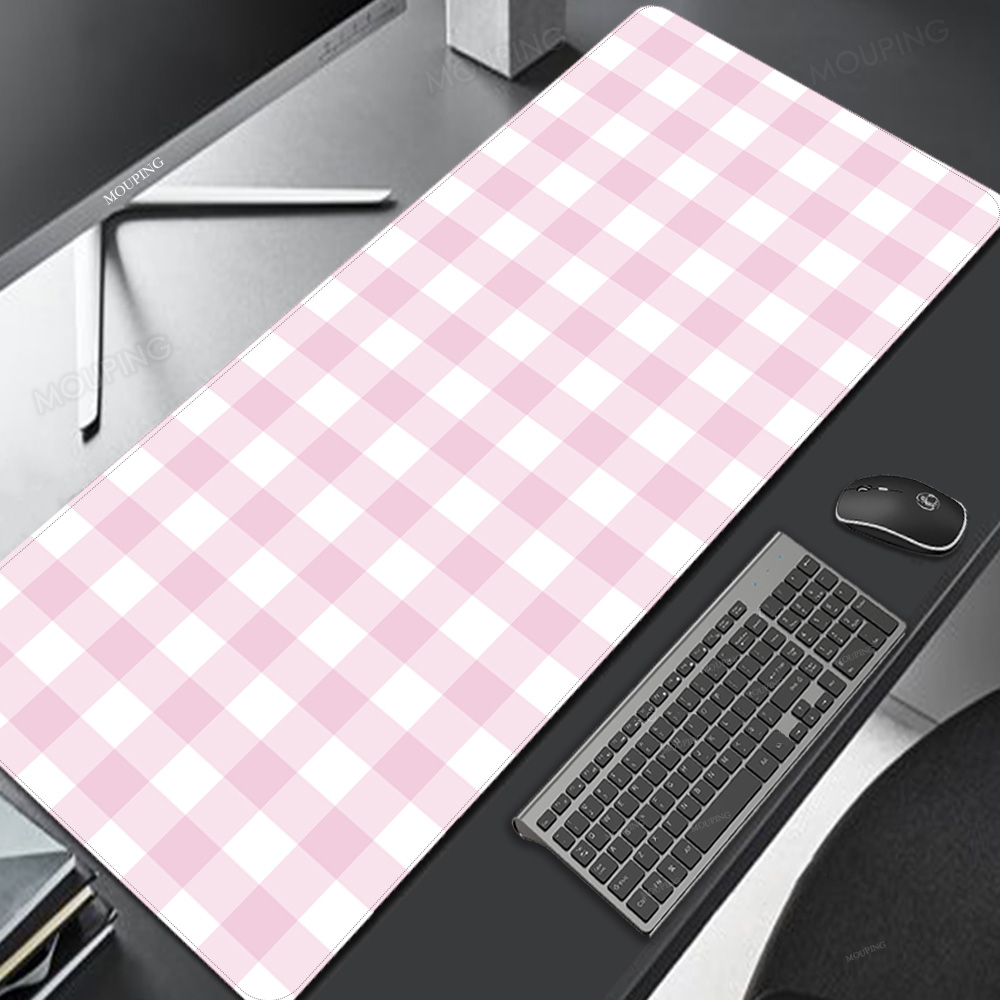 Gaming Keyboard Mouse Combo - Rosa treliça mouse pad kawaii bonito