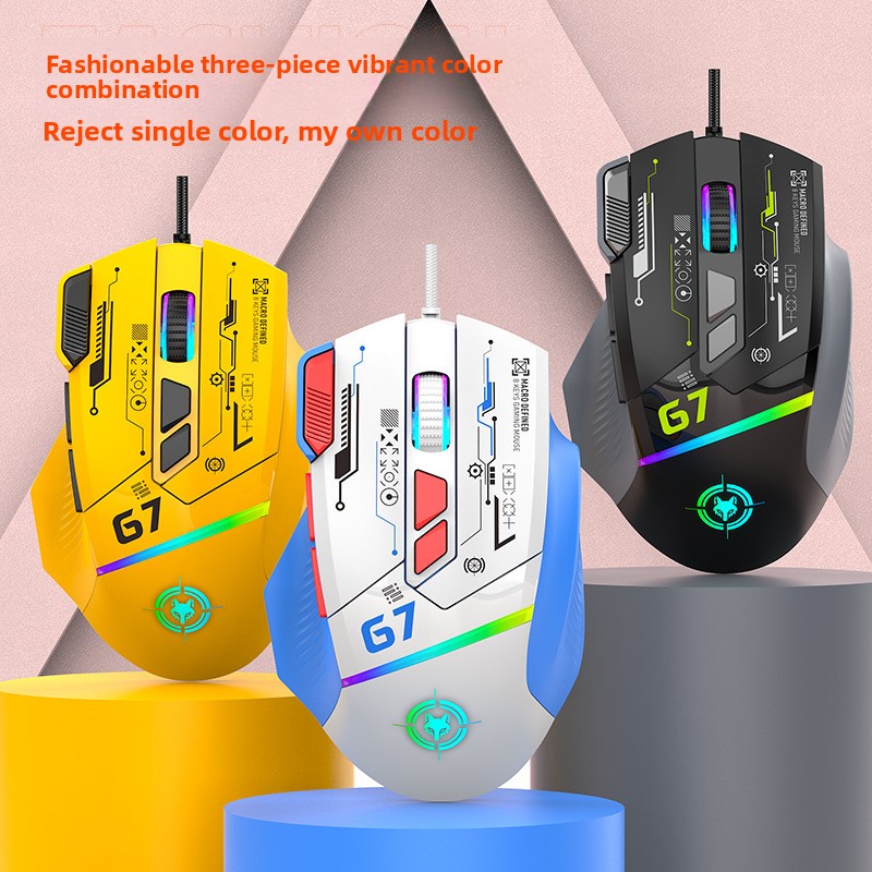 Gaming Keyboard 1 Hand - Mouse Gamer G6 com Fio 128000DPI