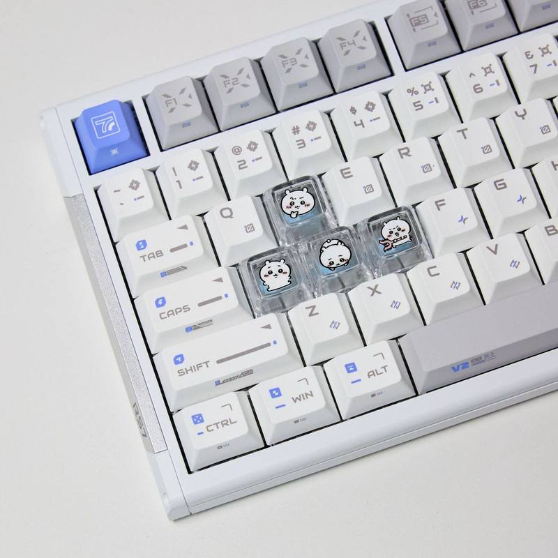 Keyboard Gaming Transparent - Chiikawa 4 peças de teclas personalizadas