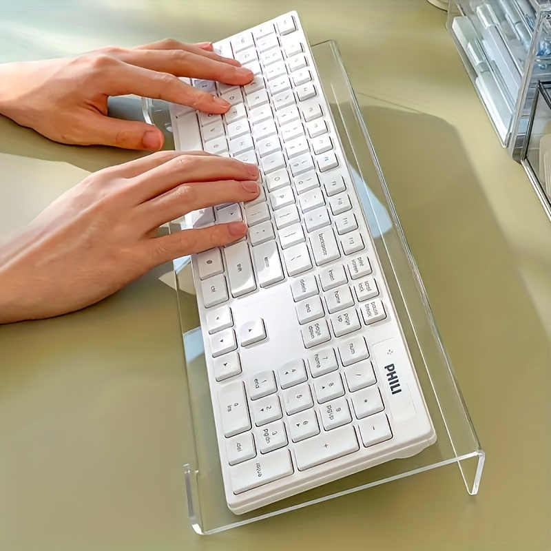 Gaming Keyboard Ergonomic - Suporte de teclado acrílico, organizador de