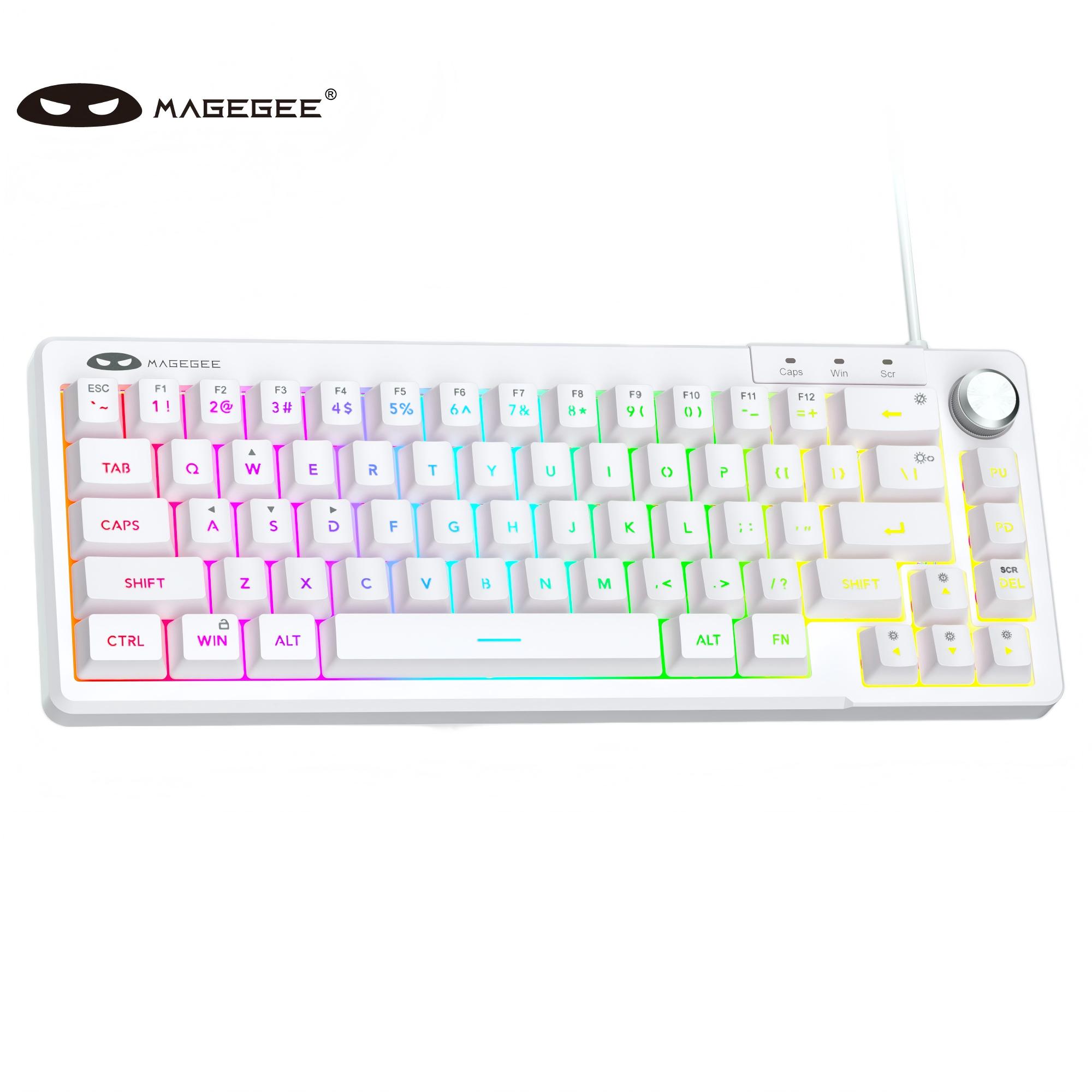 Keyboard Gaming Transparent - MageGee TS68 Mini, teclado de membrana