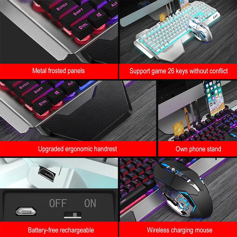 K680 Teclado e Mouse Sem Fio R - Gaming Keyboard And Mouse Combo avaliação e preço