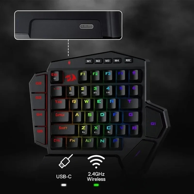 Novo Teclado Mecânico Sem Fio  - Gaming Keyboard 1 Hand avaliação e preço