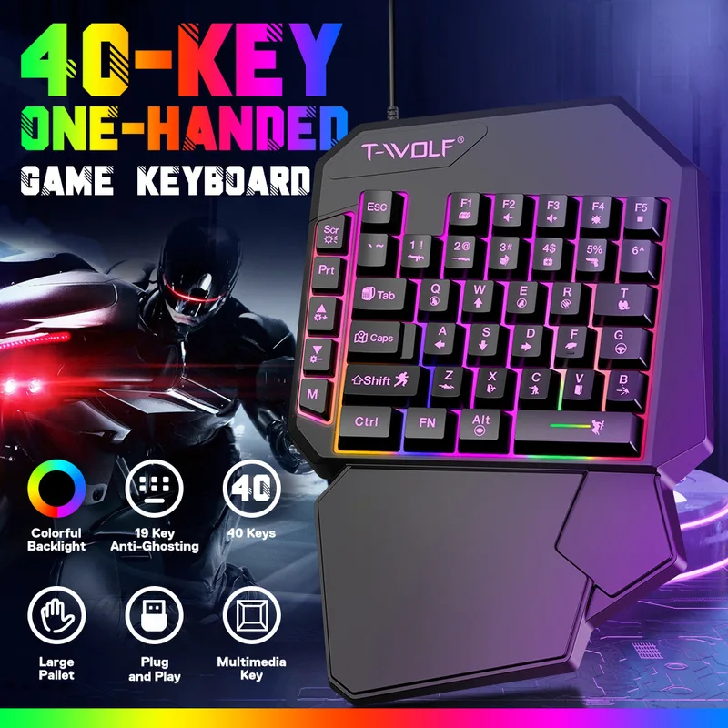 Conjunto 5 em 1 com 35 teclas, - Gaming Keyboard 1 Hand avaliação e preço
