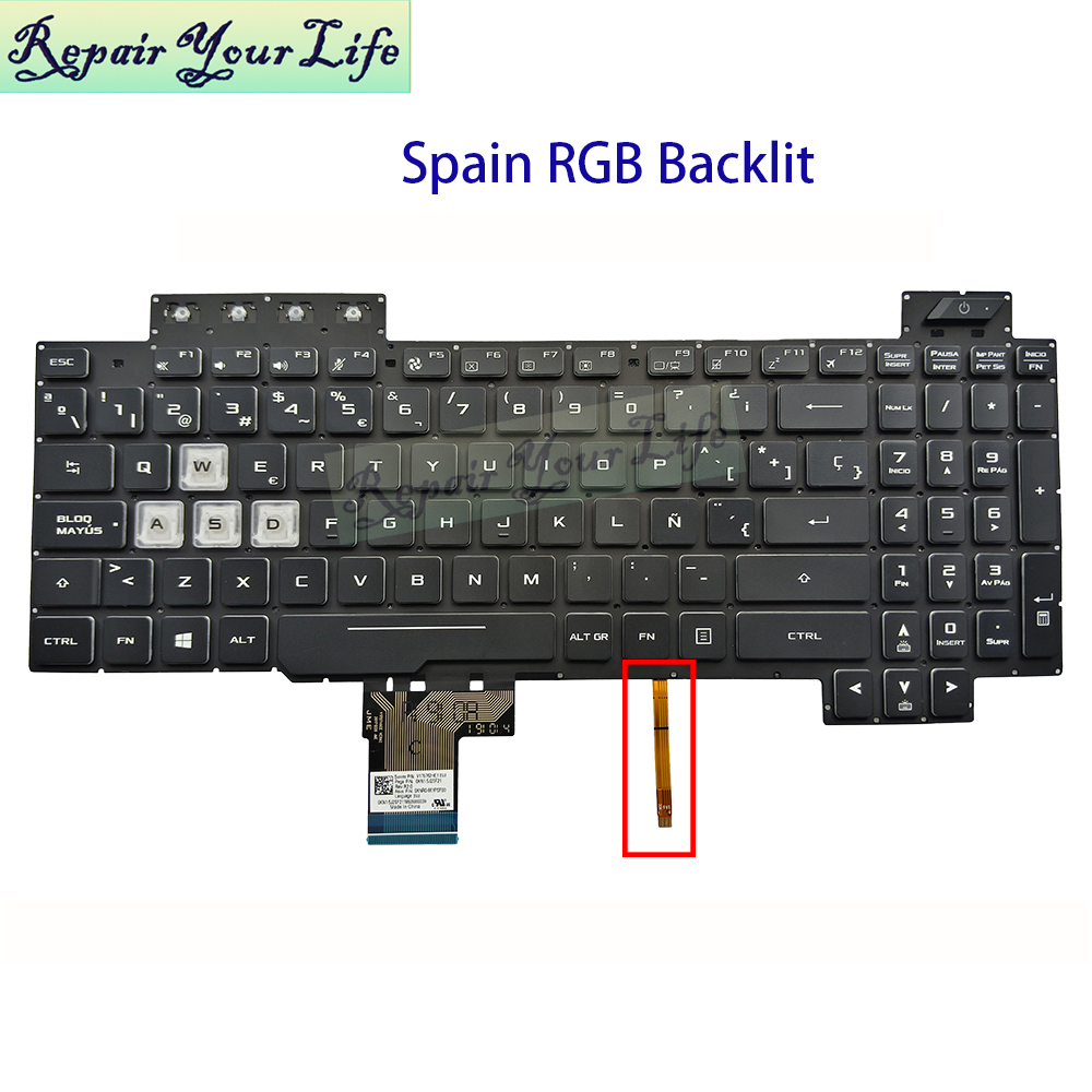 Reino Unido Espanha Francês AZ - Gaming Keyboard Asus avaliação e preço