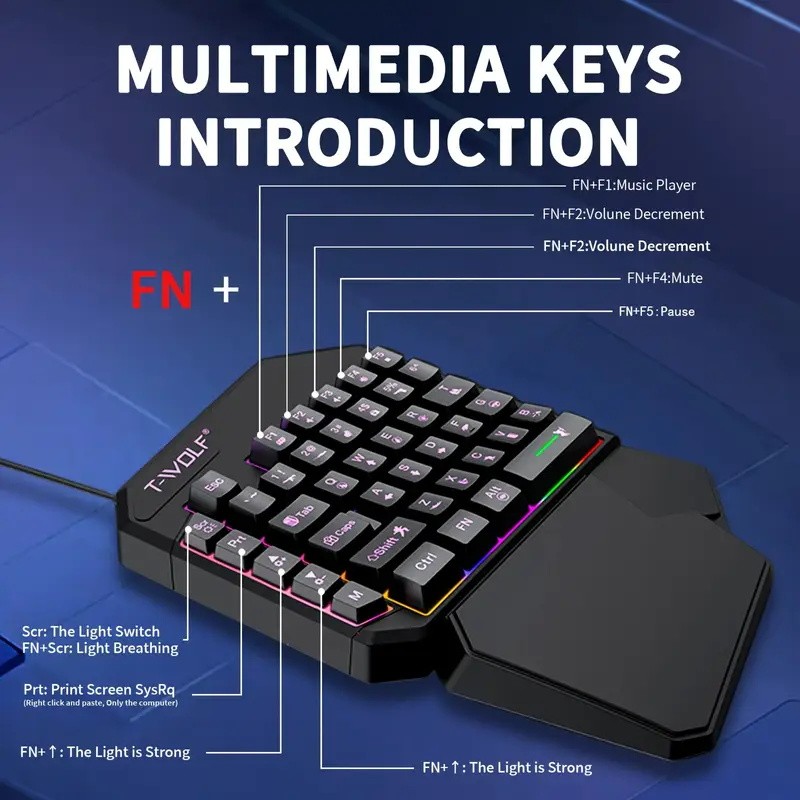 Conversor de Jogos Móveis 2-em - Gaming Keyboard 1 Hand avaliação e preço