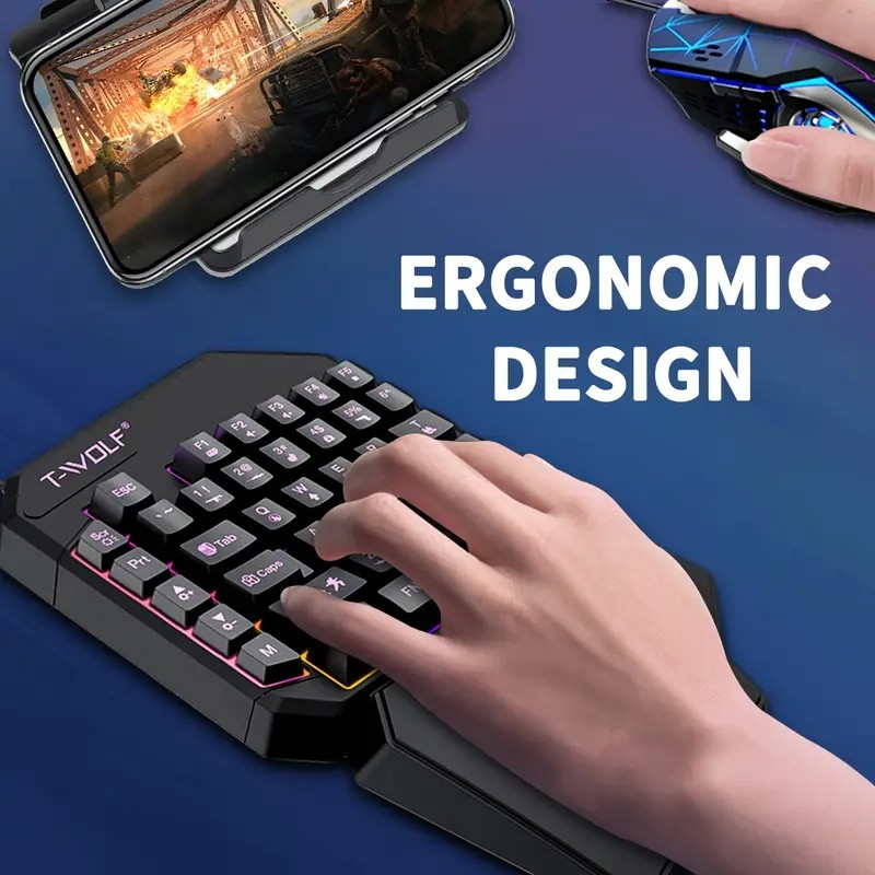 Conversor de Jogos Móveis 2-em - Gaming Keyboard 1 Hand avaliação e preço
