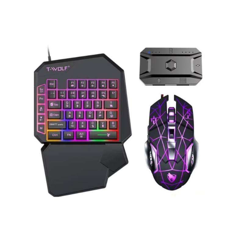 Combo de Teclado e Mouse para  - Gaming Keyboard 1 Hand avaliação e preço