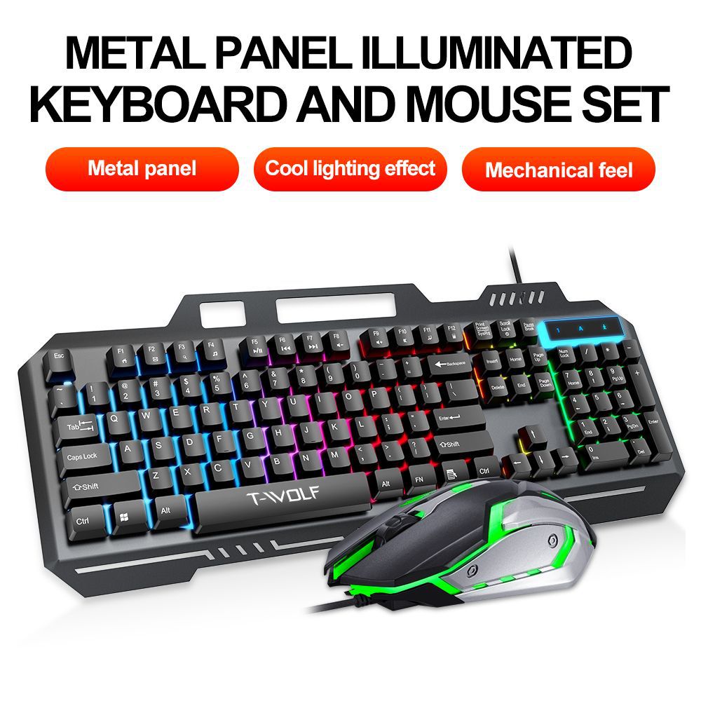 T WOLF TF600 Teclado para jogo - Gaming Keyboard Mouse Combo avaliação e preço