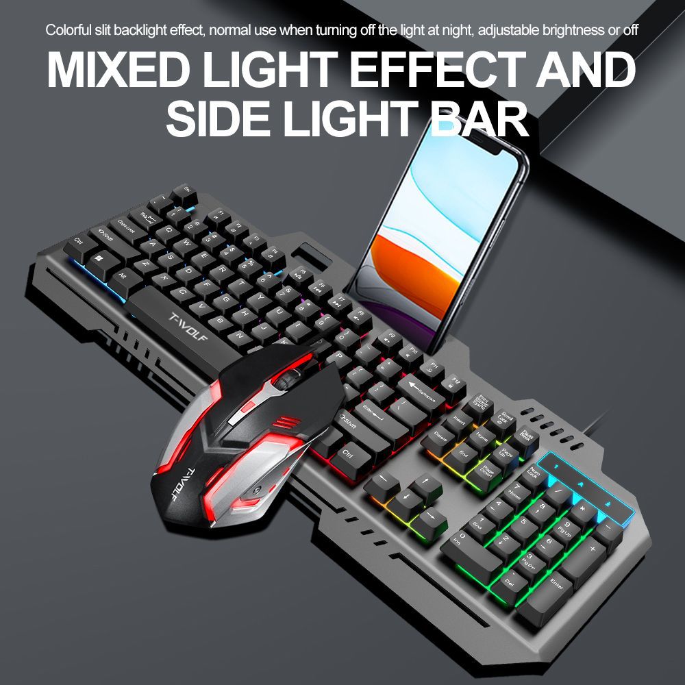 T WOLF TF600 Teclado para jogo - Gaming Keyboard Mouse Combo avaliação e preço
