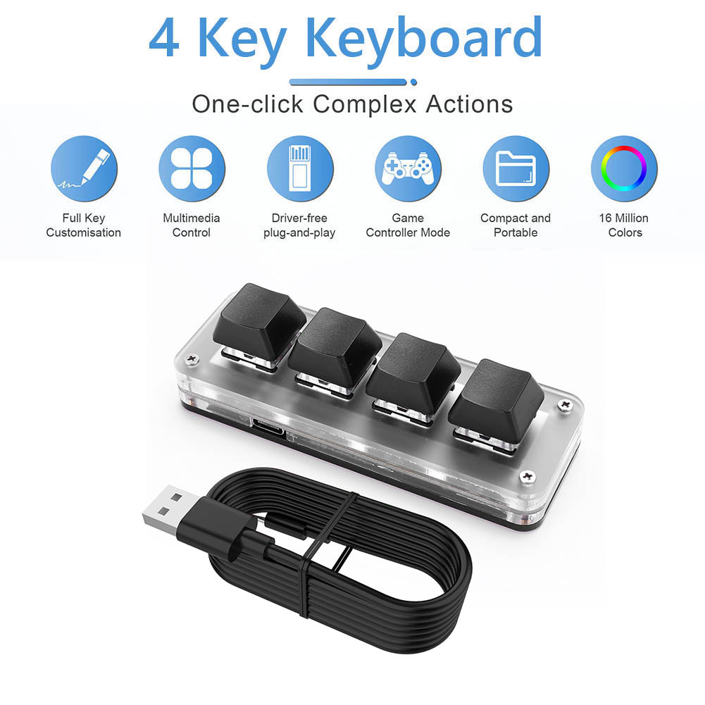 Teclado Mecânico Gamer Hotswap - Gaming Keyboard 1 Hand avaliação e preço